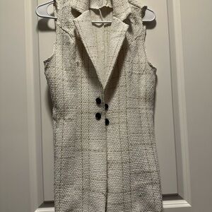SHEIN Women's Plaid Lapel Double Breasted Vest Coat